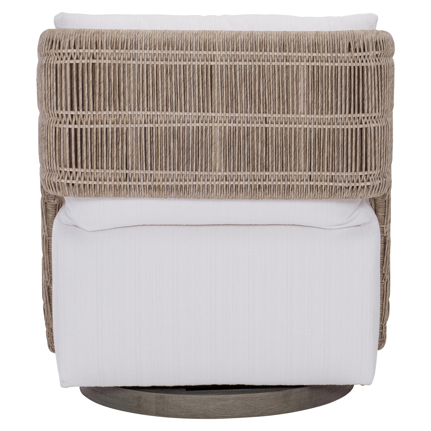 Maldives Hazelnut/White/Cream Outdoor Swivel Chair - Ornate Home