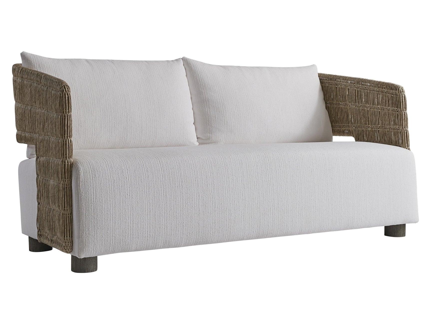 Maldives Weathered Teak/Hazelnut Outdoor Sofa - Ornate Home