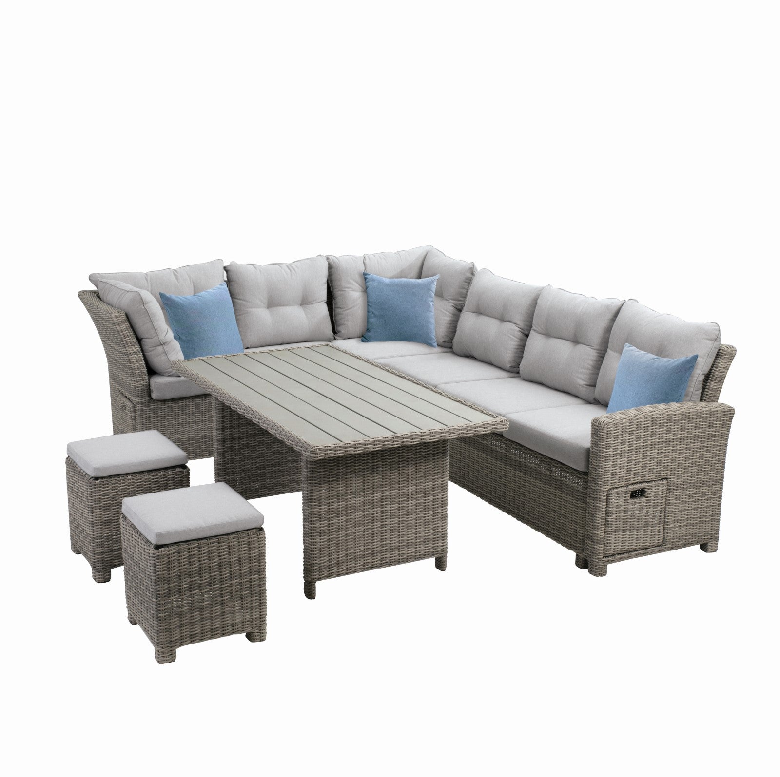 Malia Gray 6 Piece Patio Dining Set - Ornate Home