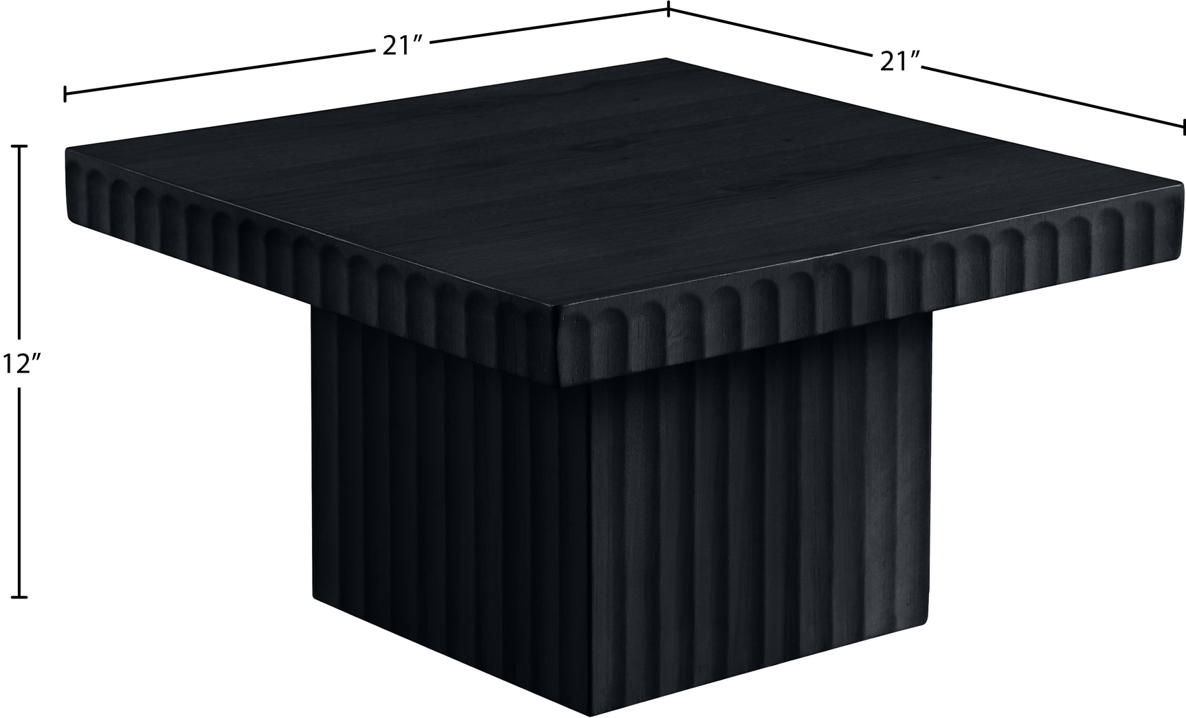 Malibu Black Wood And Oak Veneer Coffee Table - Ornate Home