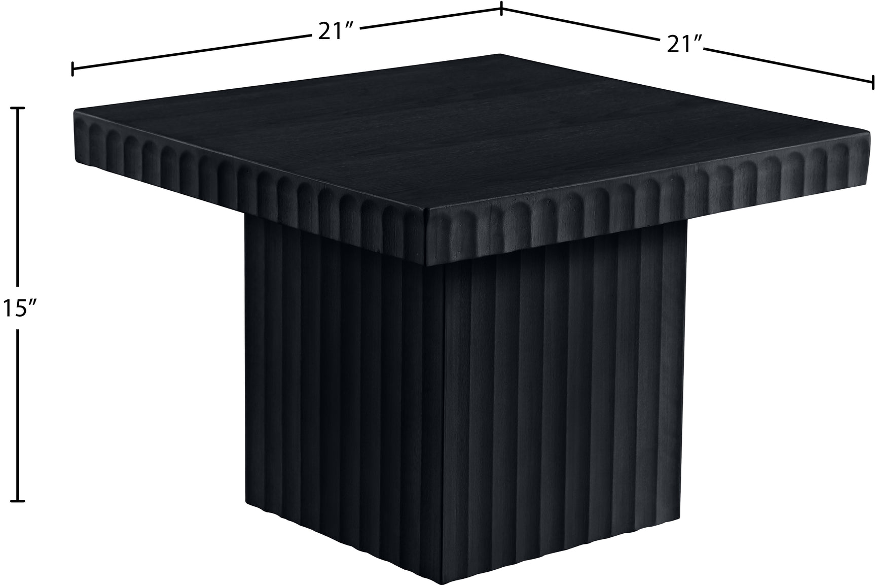 Malibu Black Wood And Oak Veneer Coffee Table - Ornate Home