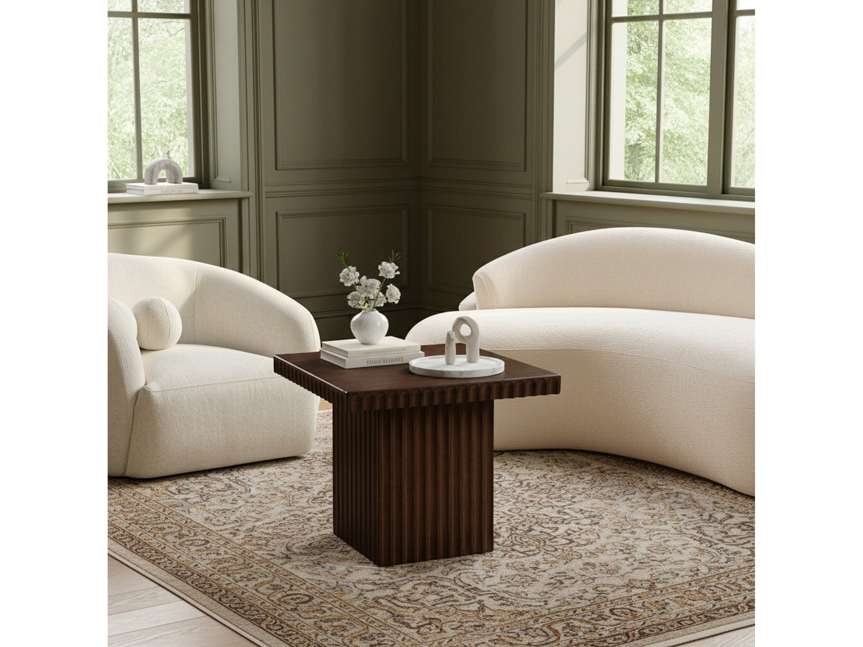 Malibu Brown Wood And Oak Veneer Coffee Table - Ornate Home
