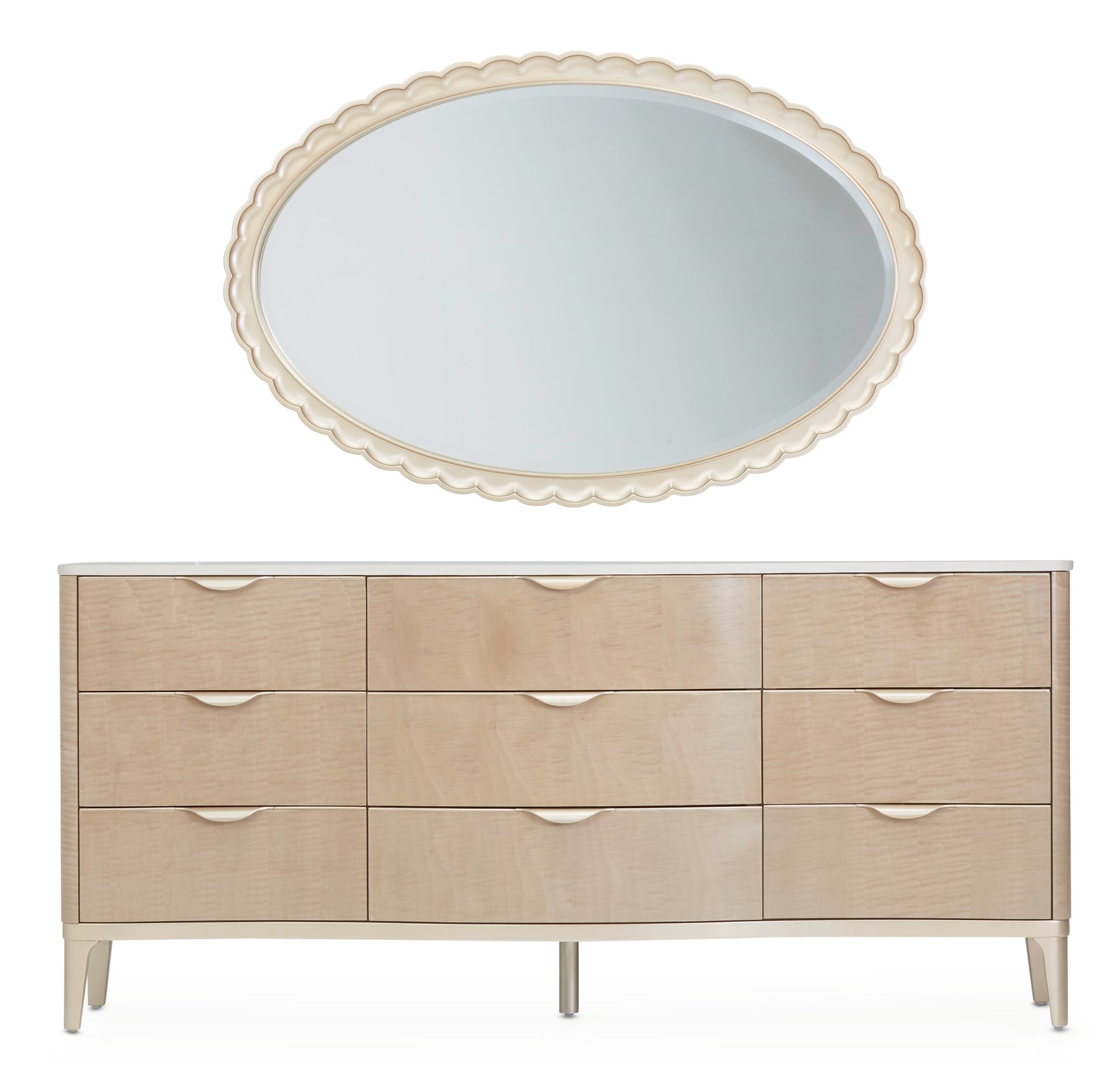 Malibu Crest Blush Dresser with Mirror - Ornate Home