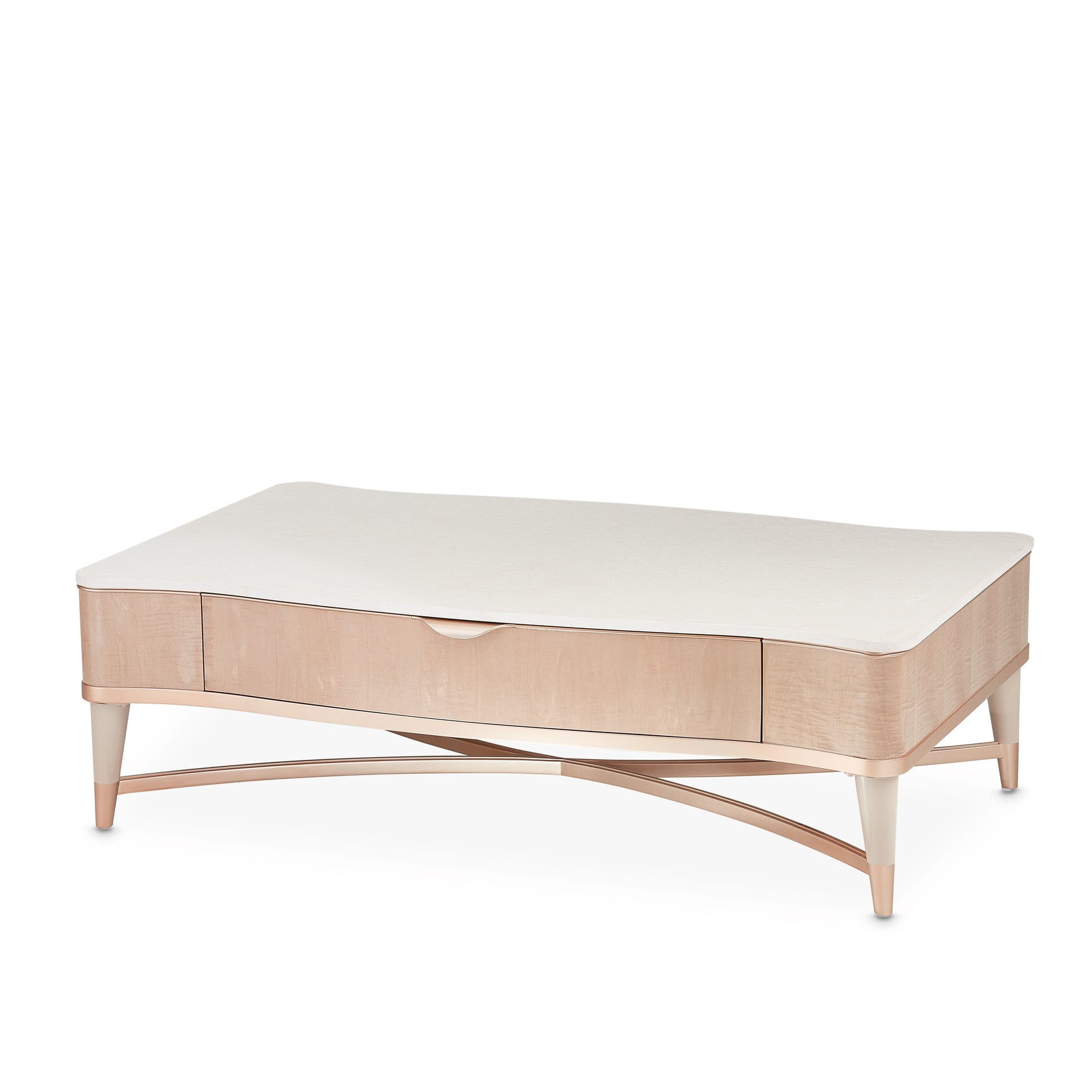 Malibu Crest Blush Rectangular Cocktail Table - Ornate Home