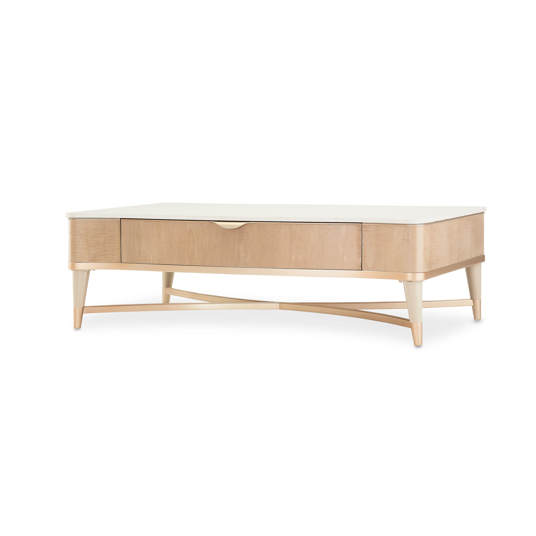 Malibu Crest Blush Rectangular Cocktail Table - Ornate Home