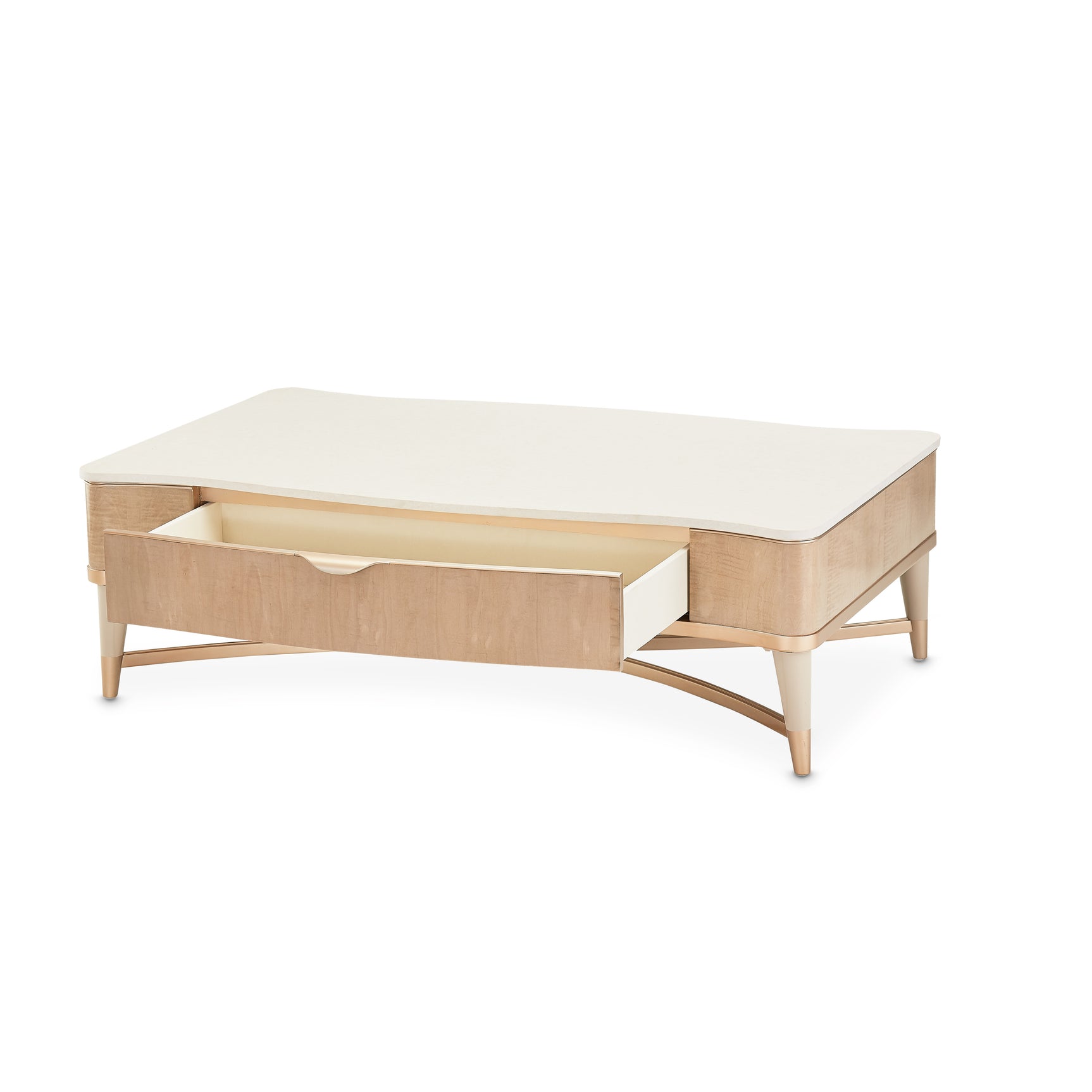Malibu Crest Blush Rectangular Cocktail Table - Ornate Home