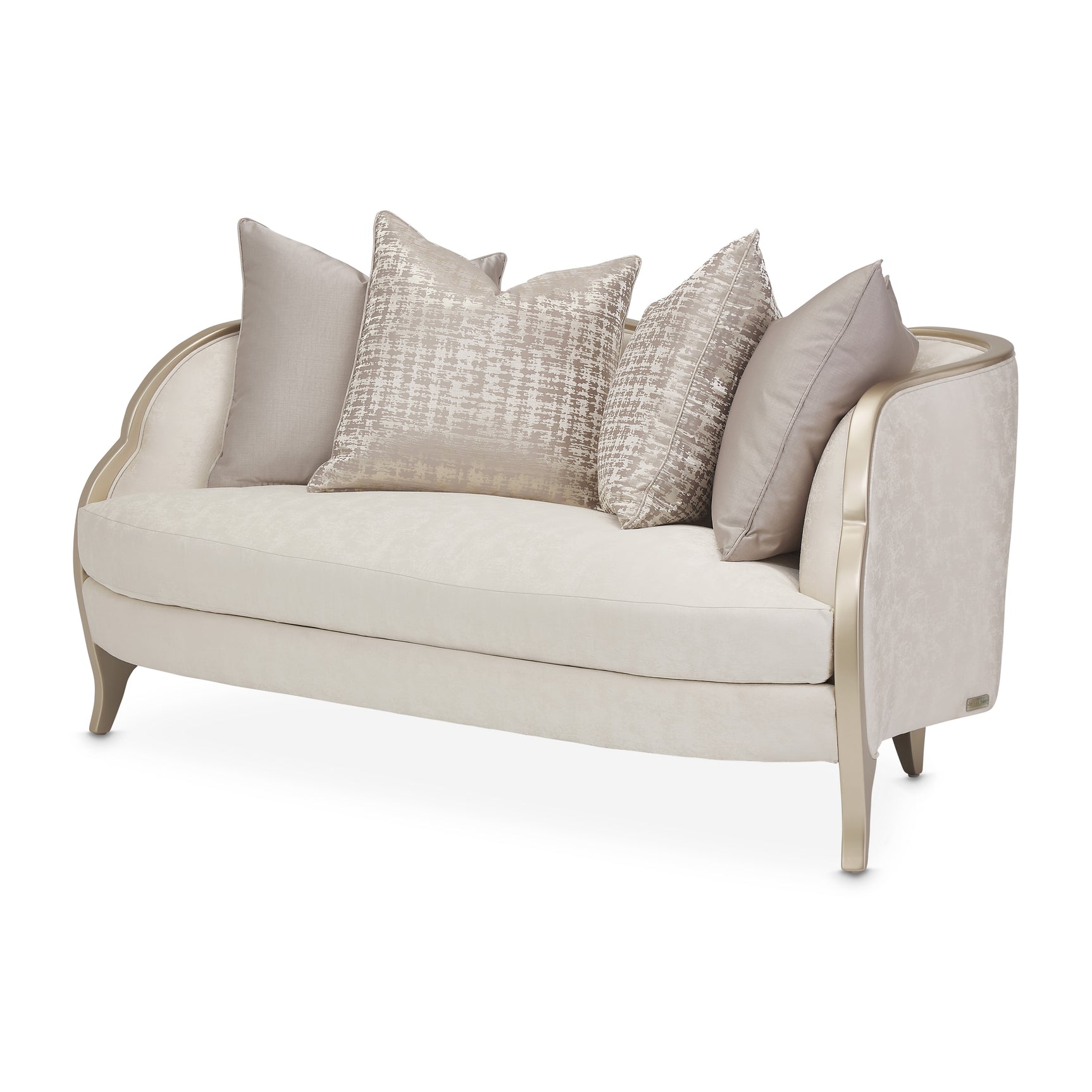 Malibu Crest Chardonnay/Cloud White Loveseat - Ornate Home