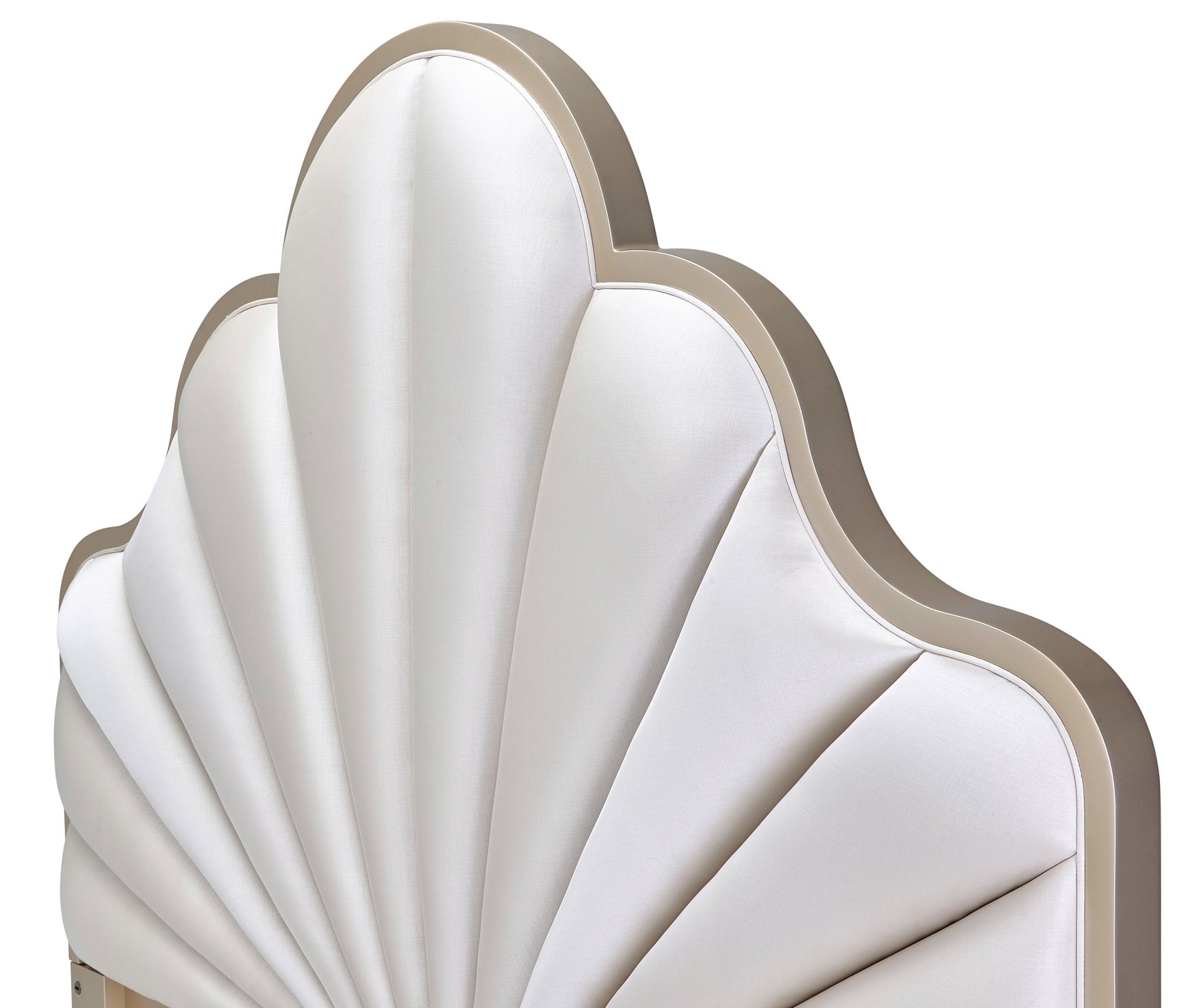Malibu Crest Chardonnay/Porcelain Scalloped Panel Bed - Ornate Home