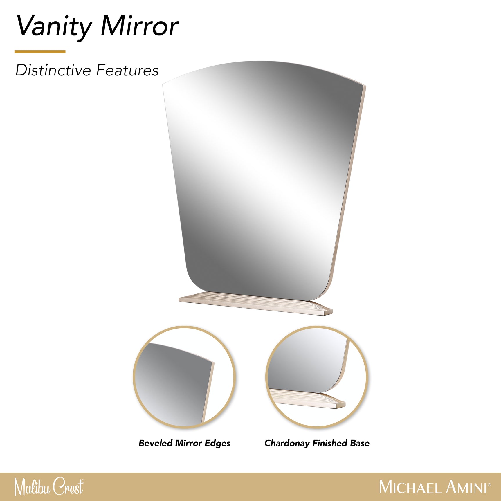 Malibu Crest Chardonnay Vanity Mirror - Ornate Home