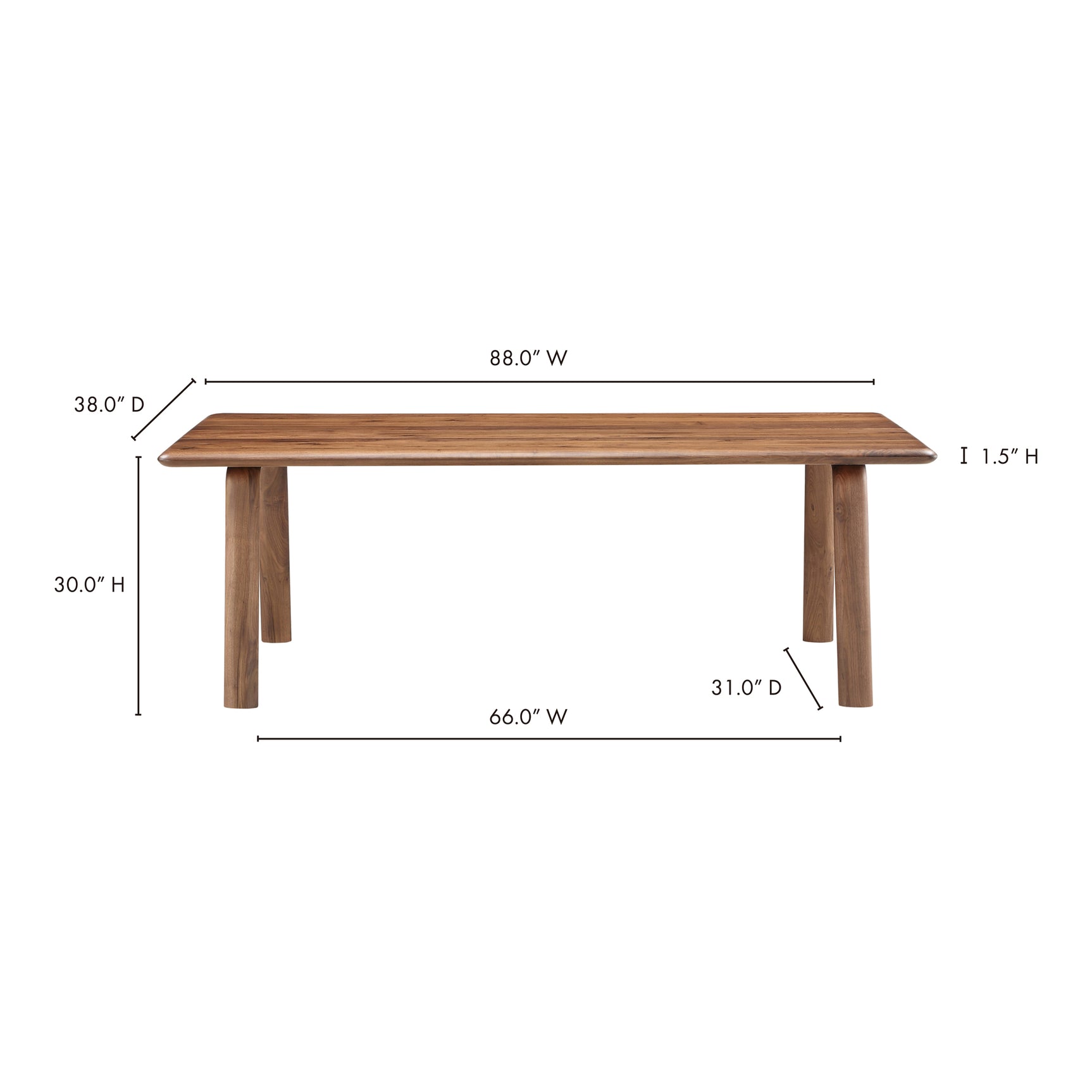 Malibu Walnut Dining Table - Ornate Home