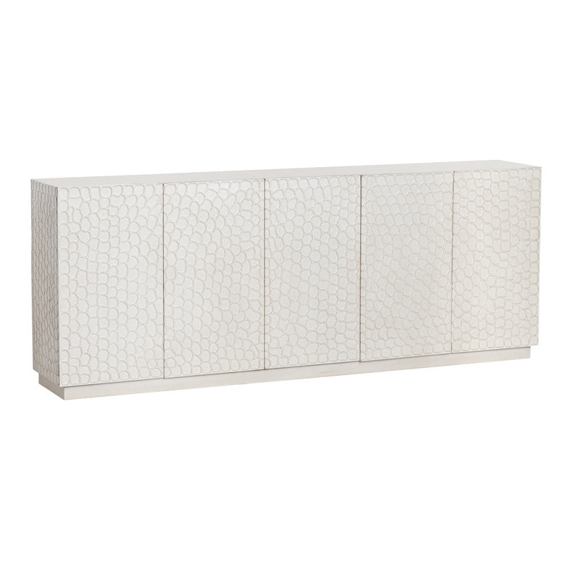 Malibu White Five-Door Sideboard - Ornate Home