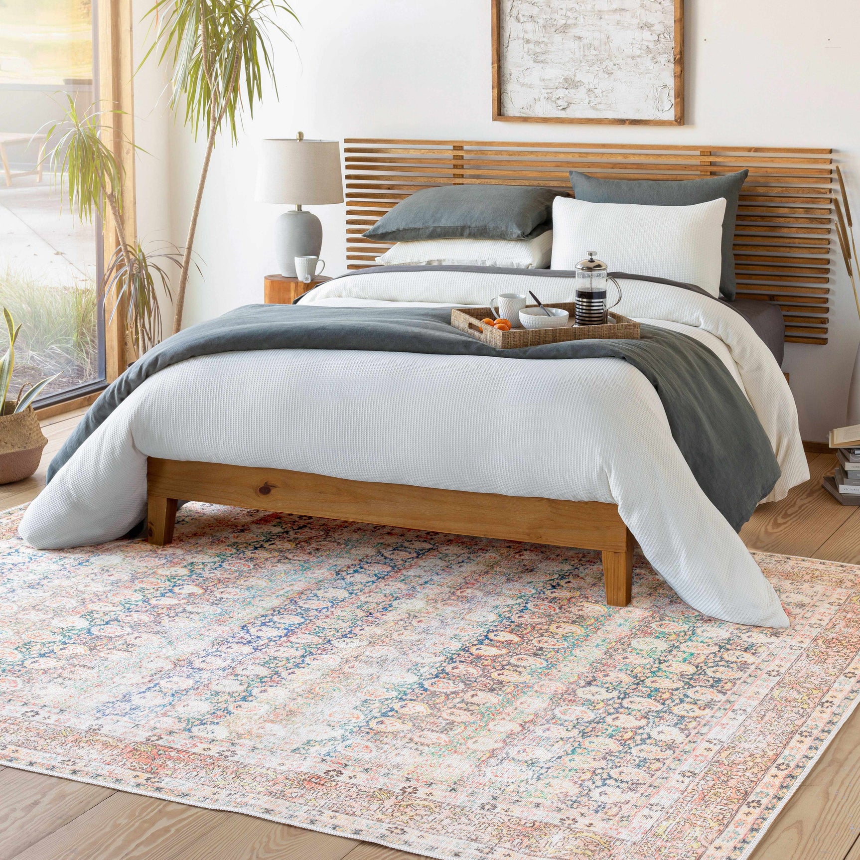 Maligaya Distressed Washable Rug - Clearance - Ornate Home