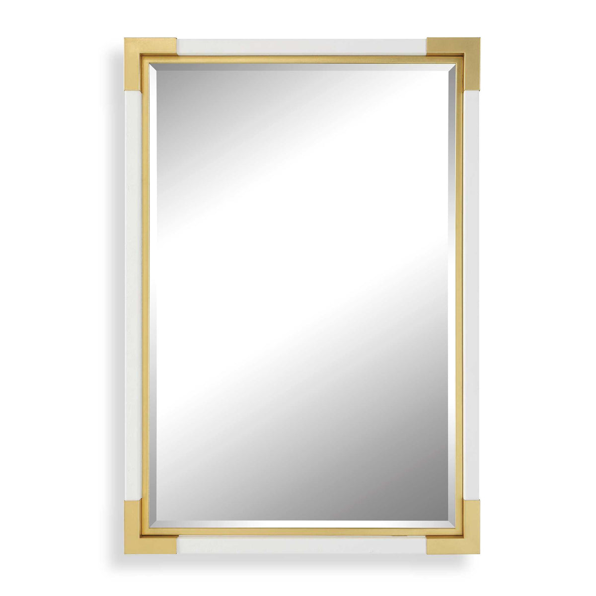 Malik White/Gold Mirror - Ornate Home