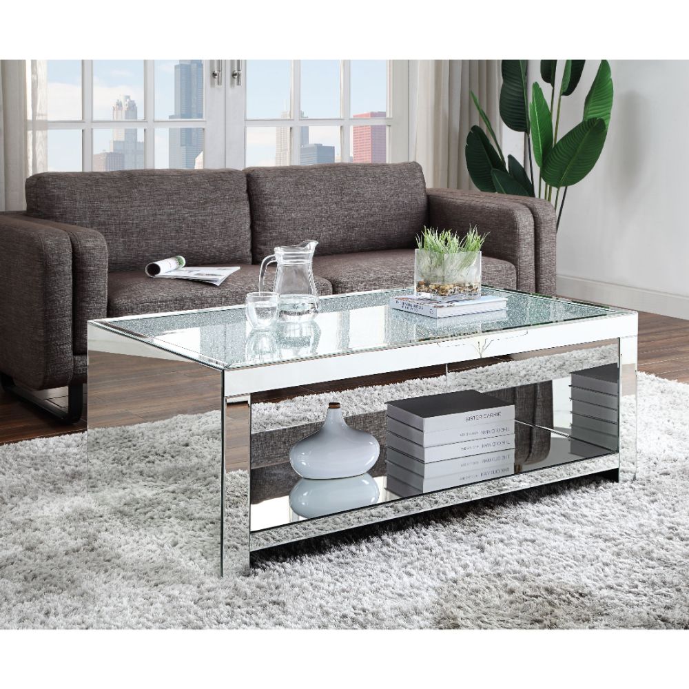 Malish Mirrored Coffee Table - Ornate Home