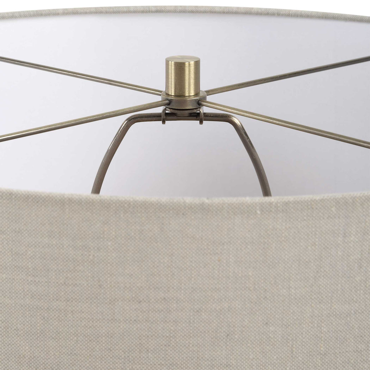 Maliyah Gray/White Linen Table Lamp - Ornate Home