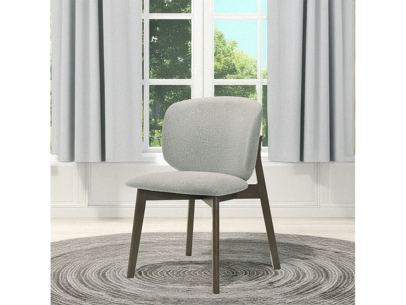 Mallin Gray/Walnut Side Chair (Set of 2) - Ornate Home