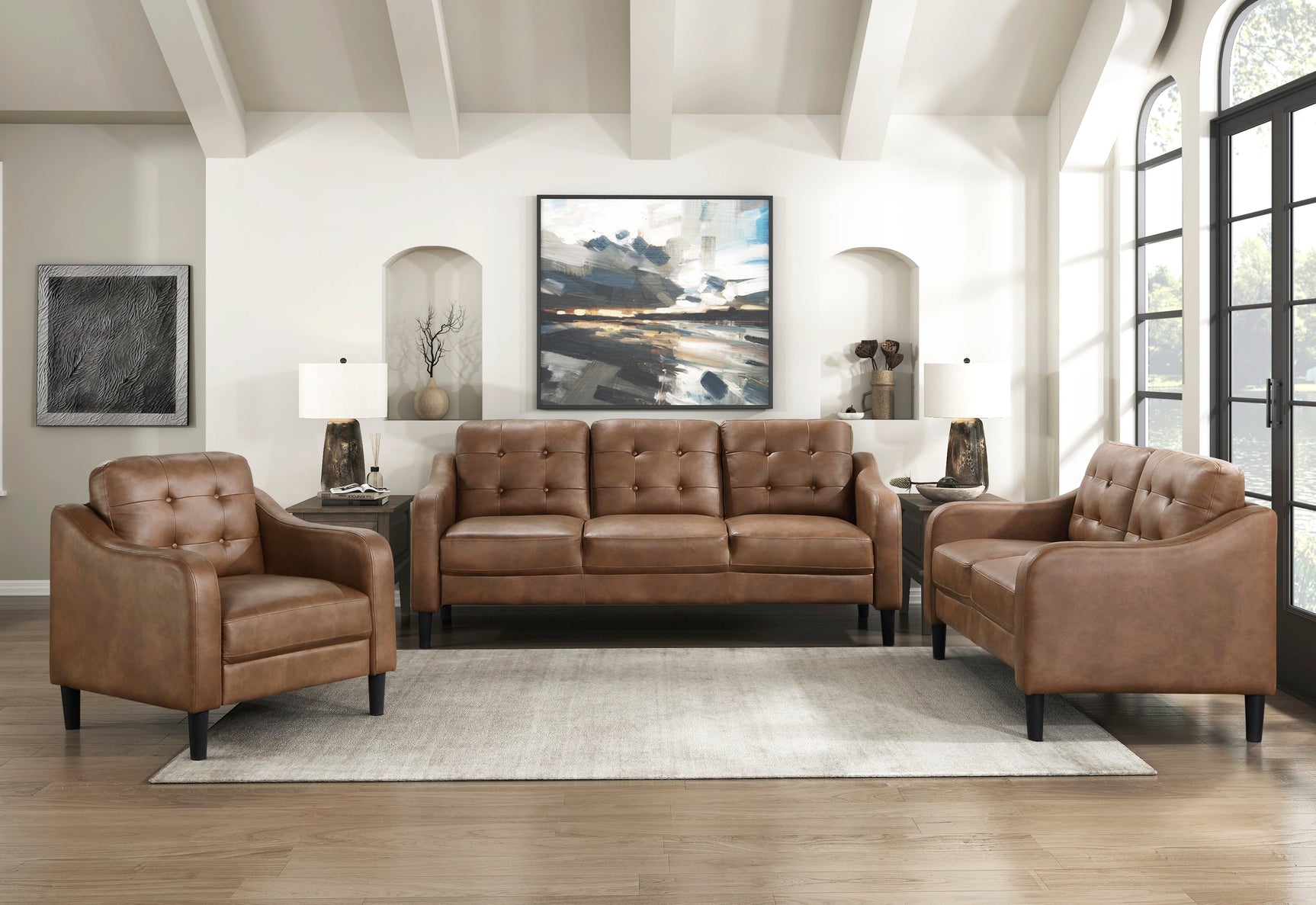 Mallory Brown Loveseat - Ornate Home