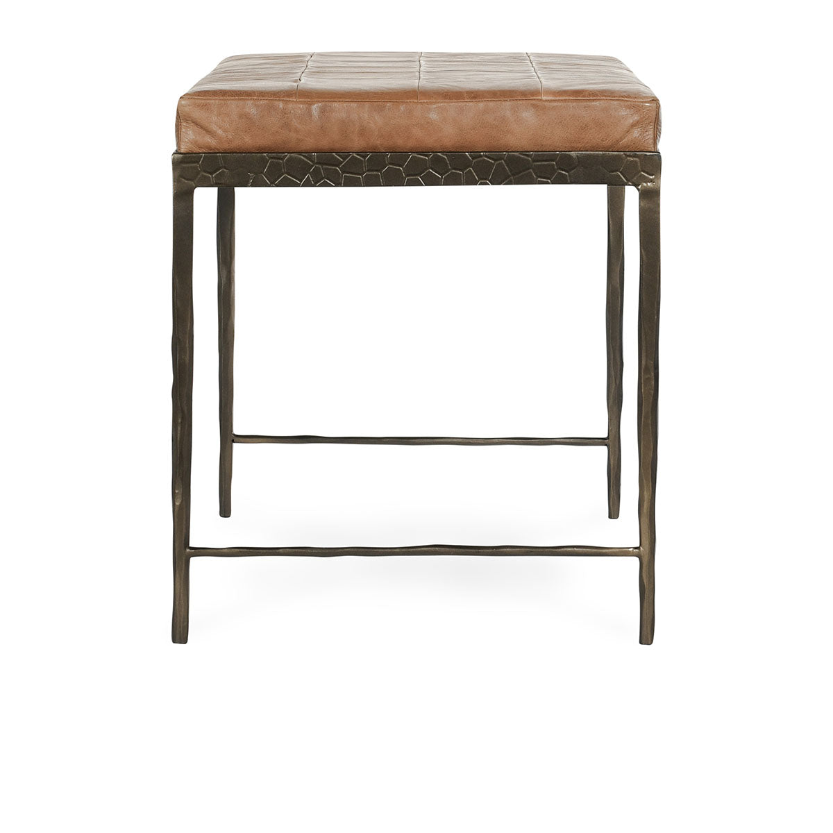 Malo Chestnut Brown Leather Bench - Ornate Home