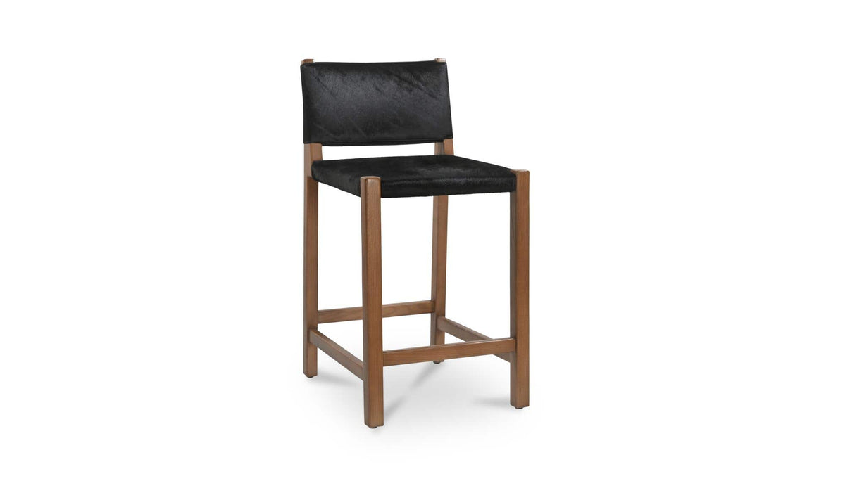 Malone Black Hair On Hide Counter Stool - Ornate Home