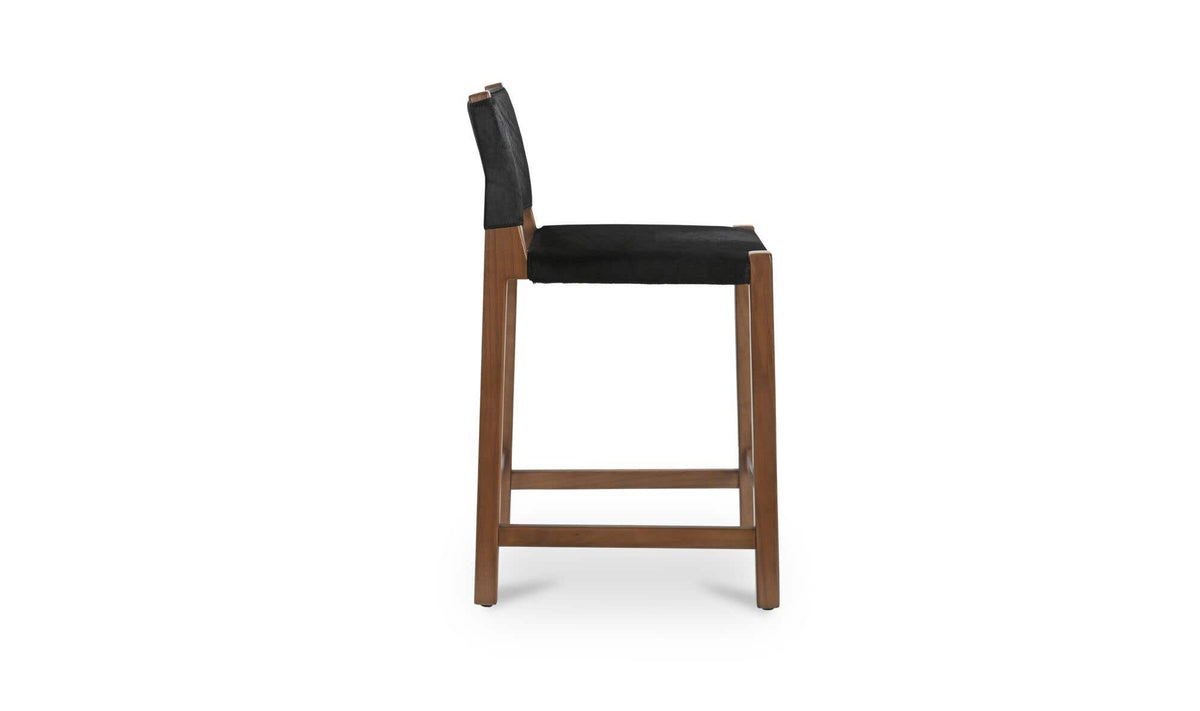 Malone Black Hair On Hide Counter Stool - Ornate Home
