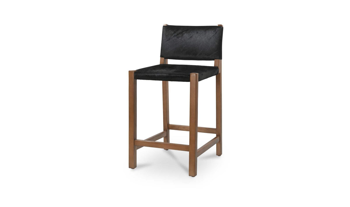 Malone Black Hair On Hide Counter Stool - Ornate Home