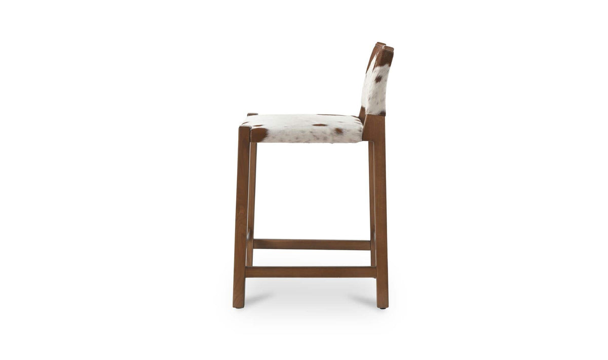 Malone Speckled Hair On Hide Counter Stool - Ornate Home