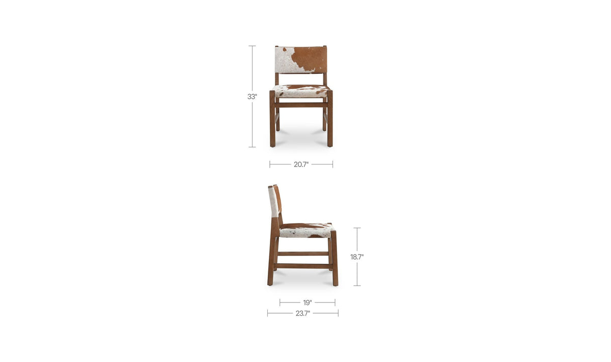 Malone Speckled Hair On Hide Dining Chair - Ornate Home