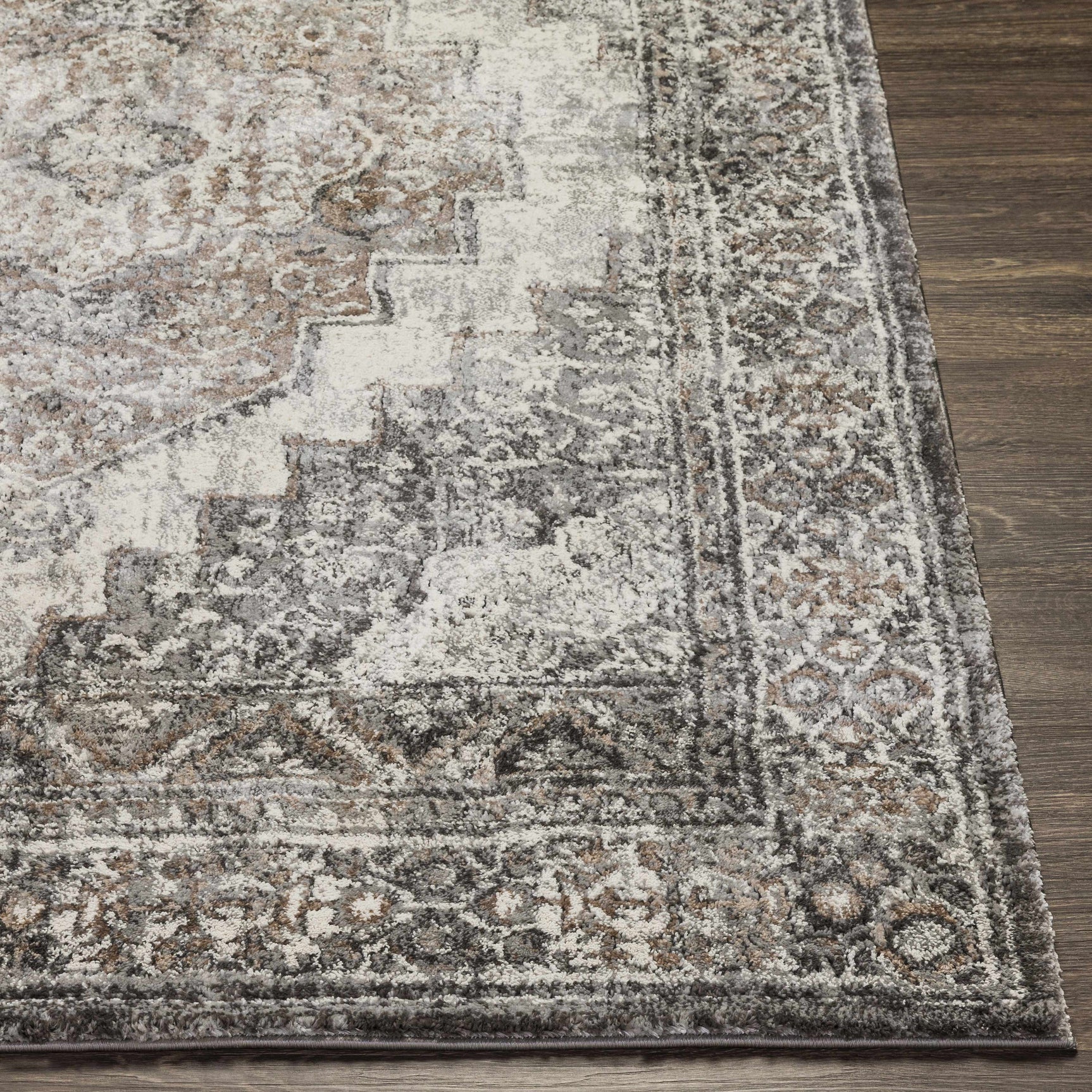Manaring Charcoal Luxe Thick Area Rug - Clearance - Ornate Home