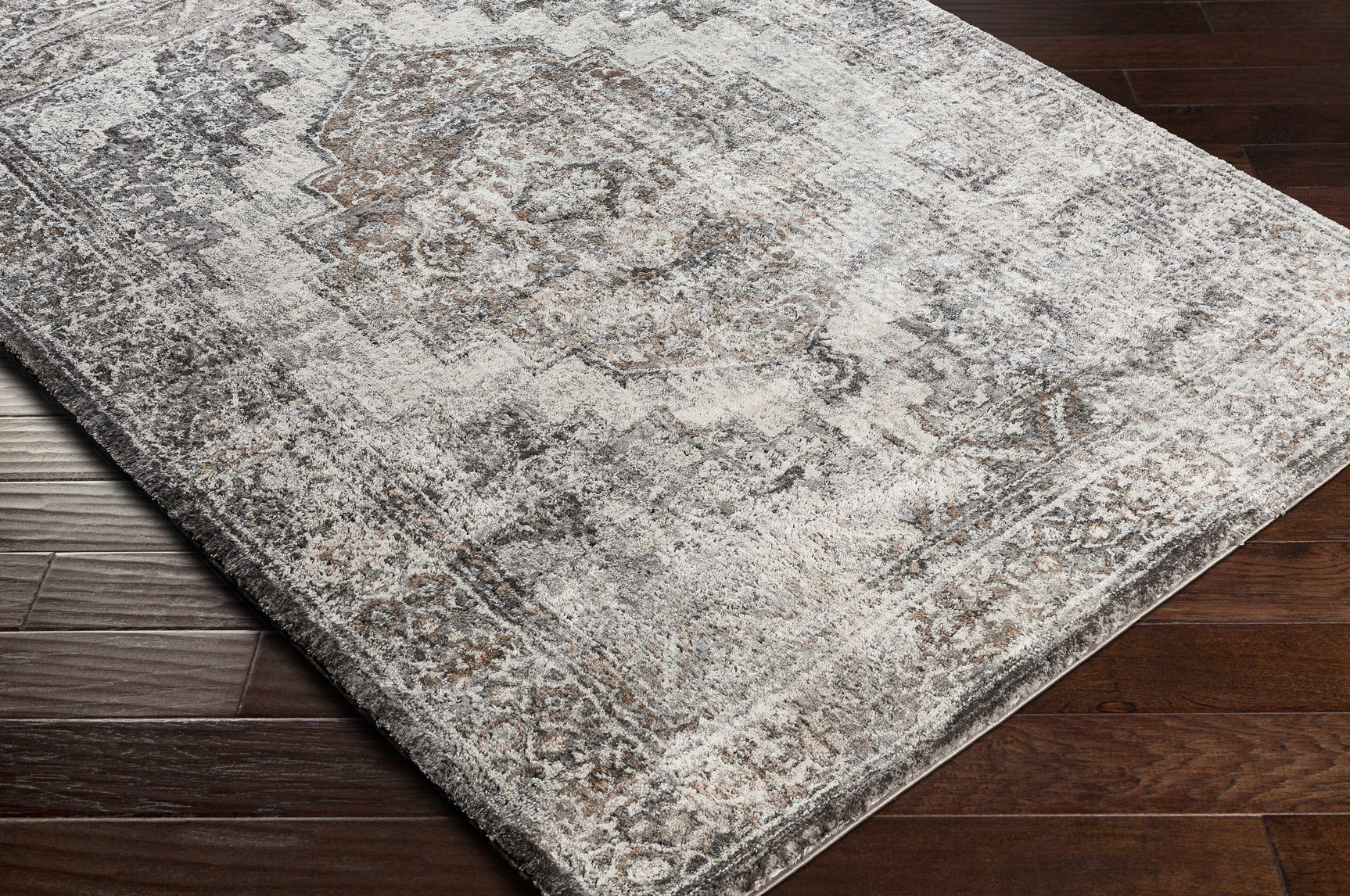 Manaring Charcoal Luxe Thick Area Rug - Clearance - Ornate Home