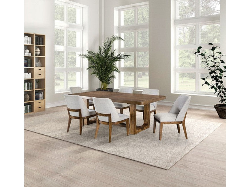 Mandal Chestnut/White 7 Piece Dining Set - Ornate Home