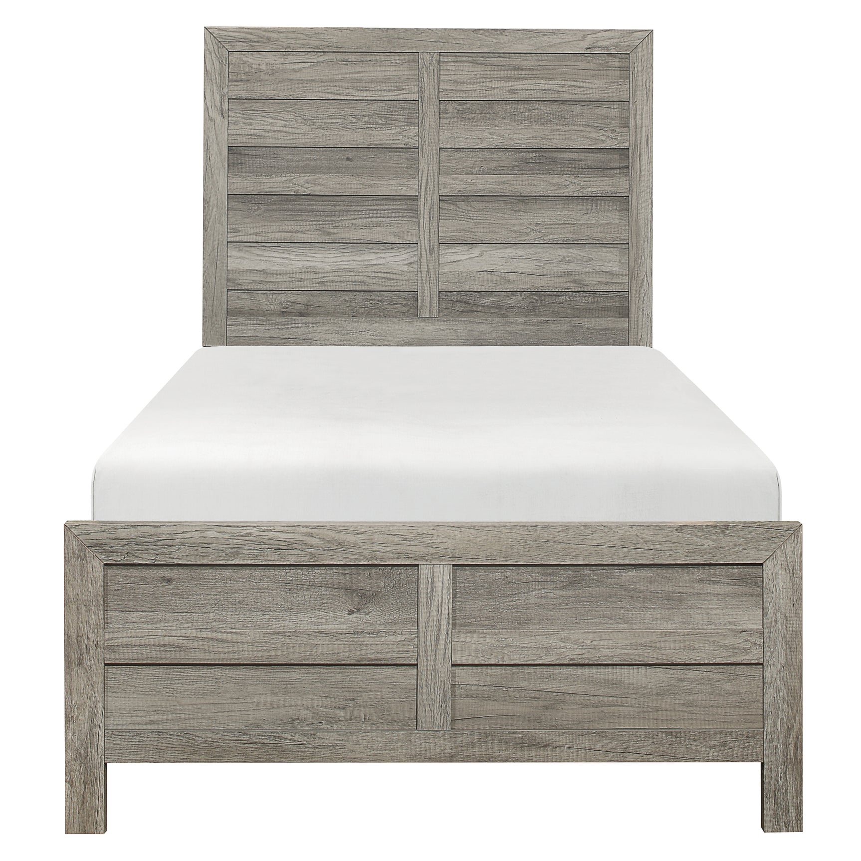 Mandan Weathered Gray 5-Piece Twin Bedroom Set - Ornate Home