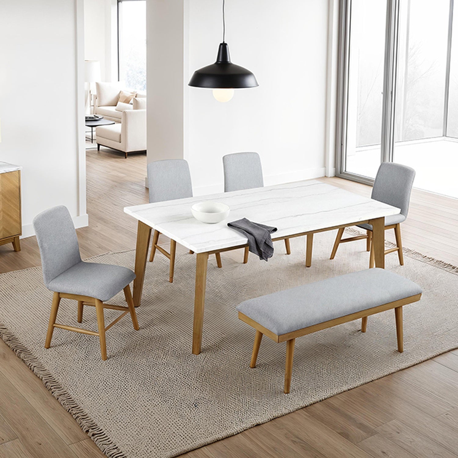 Mandier Natural Rectangular Table - Ornate Home