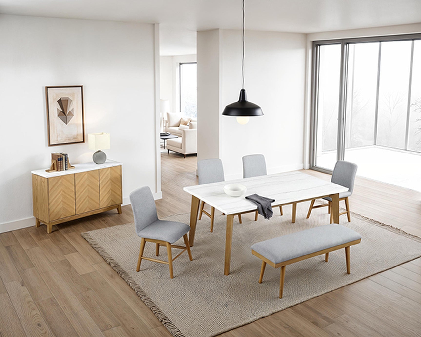 Mandier Natural Rectangular Table - Ornate Home