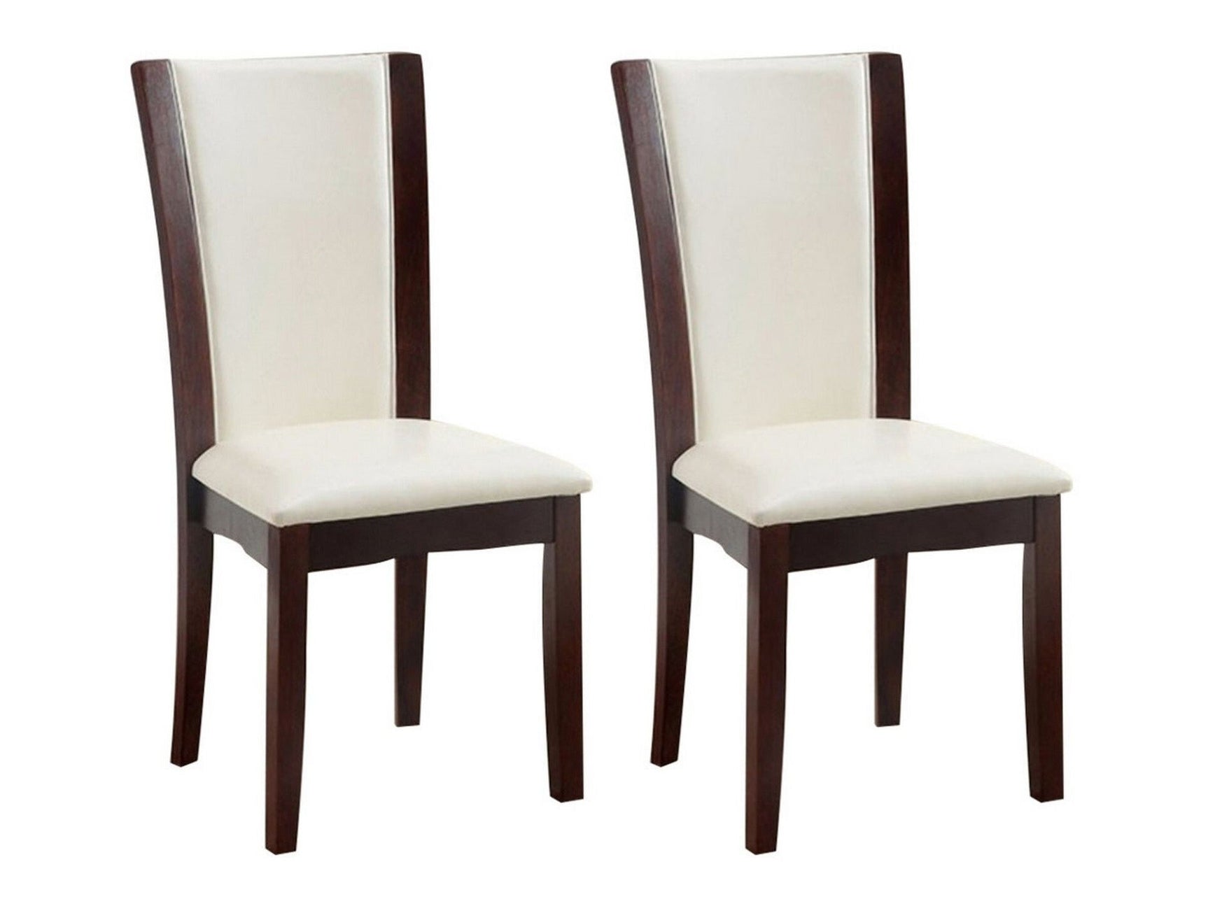 Manhattan Dark Cherry/White Side Chair (Set of 2) - Ornate Home