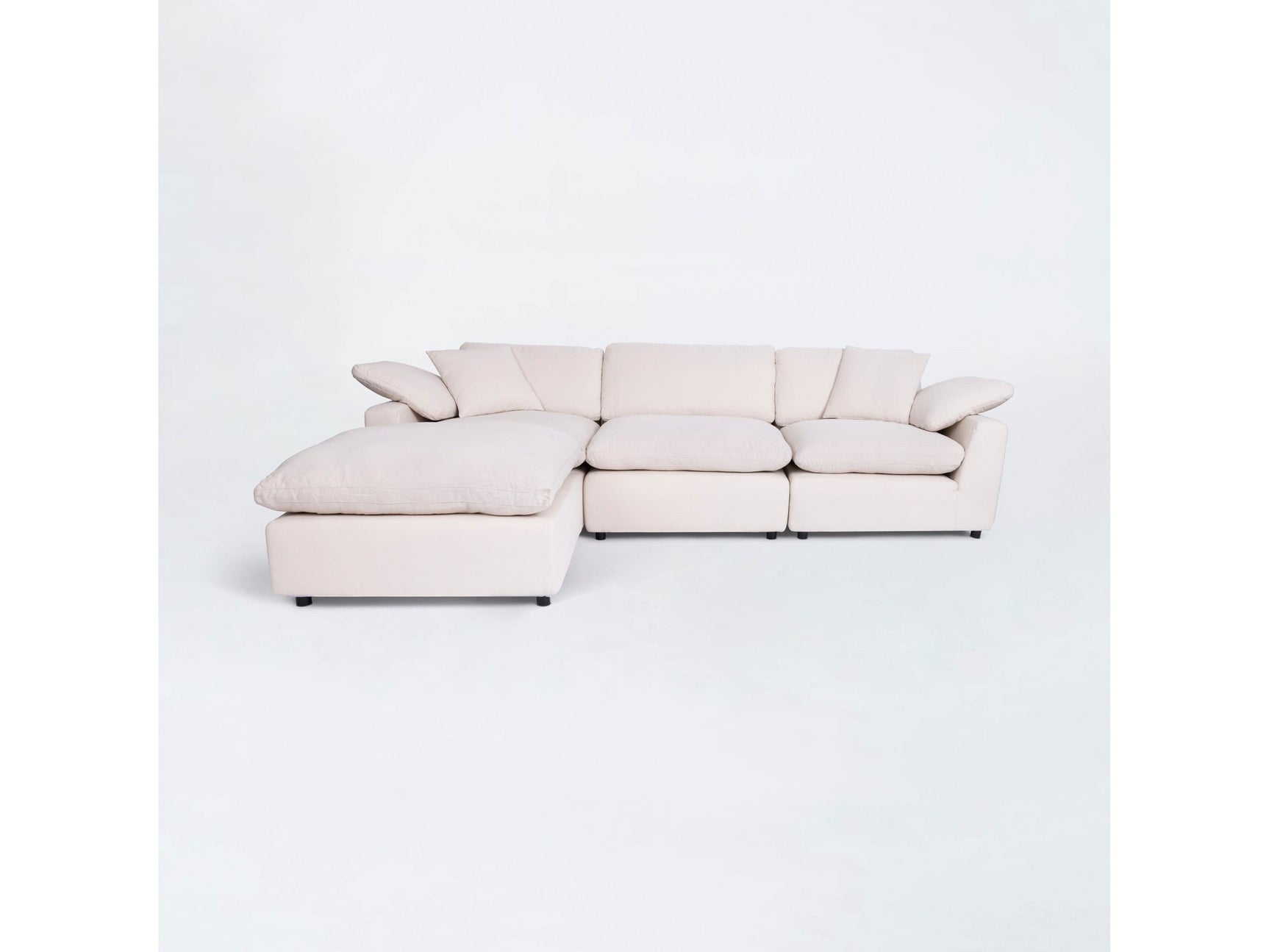 Manhattan Sand Linen Modular Sectional / 4pc - Cloud II - Ornate Home