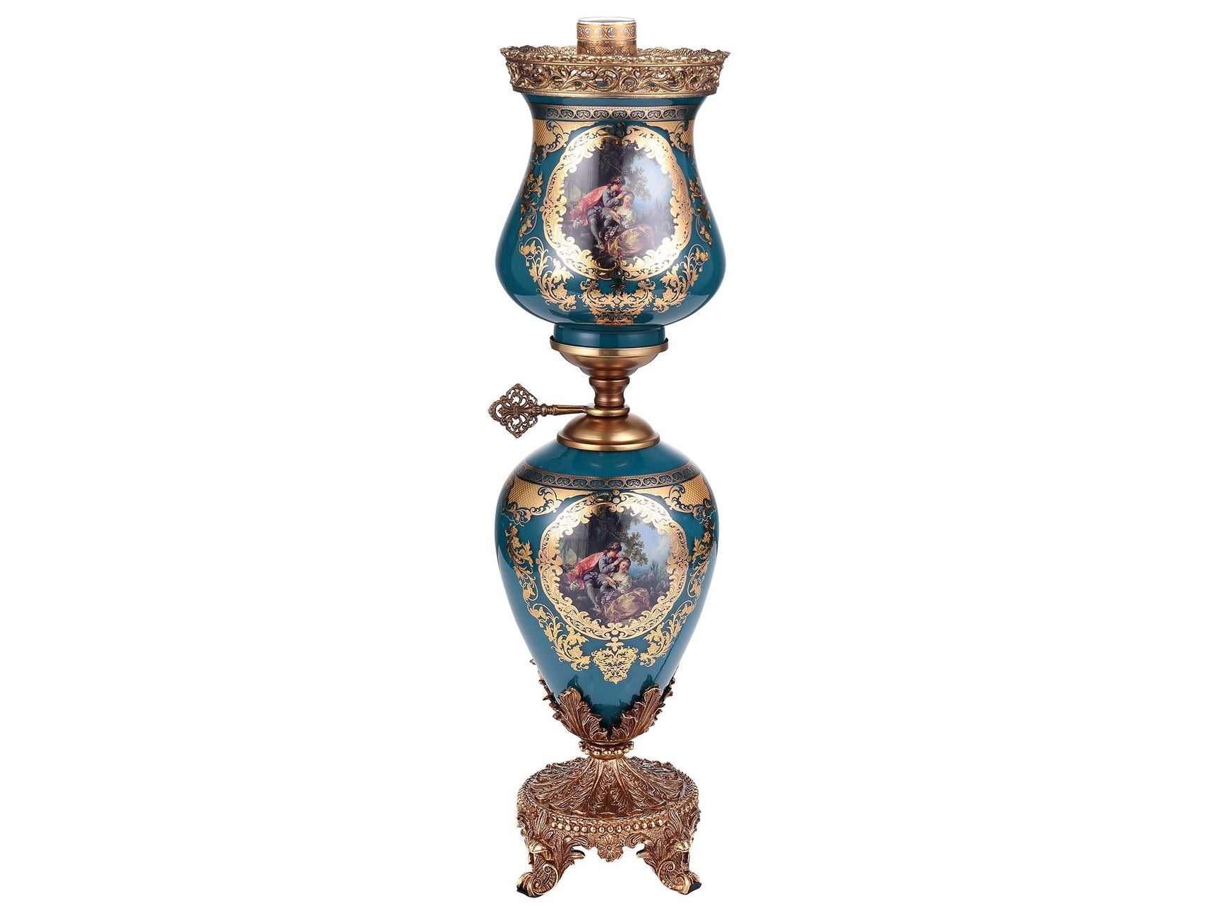 Manos Blue & Gold Table Lamp / HD-4029S - Ornate Home