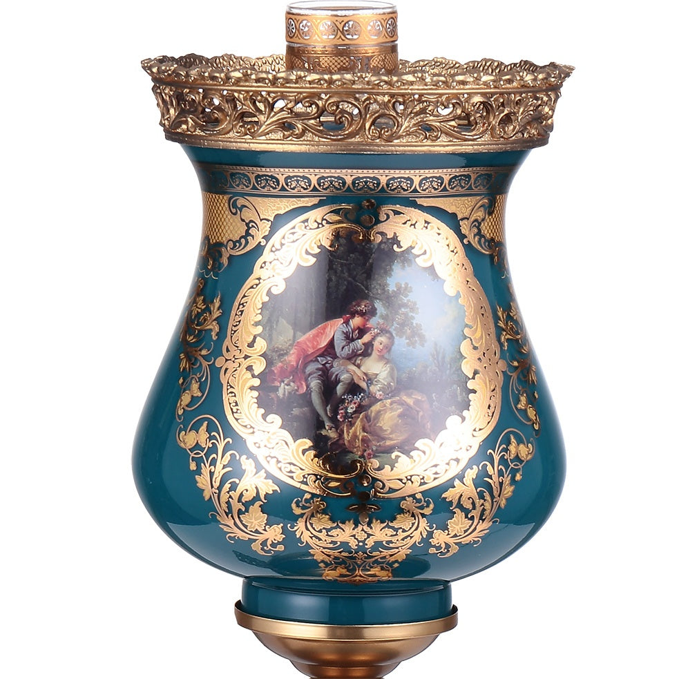 Manos Blue & Gold Table Lamp / HD-4029S - Ornate Home