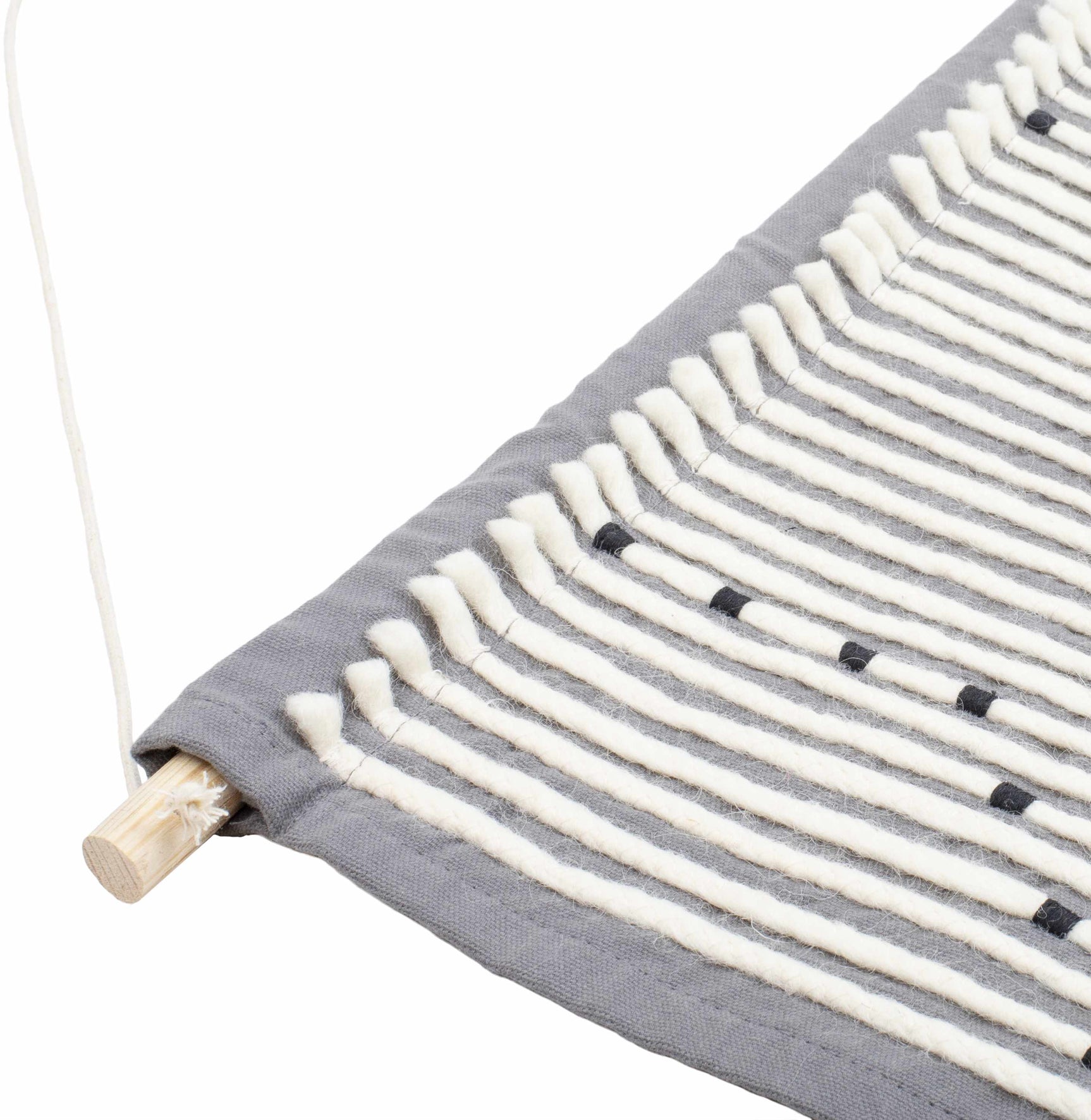 Mansura Gray and White Patterned Wall Hanging - Ornate Home