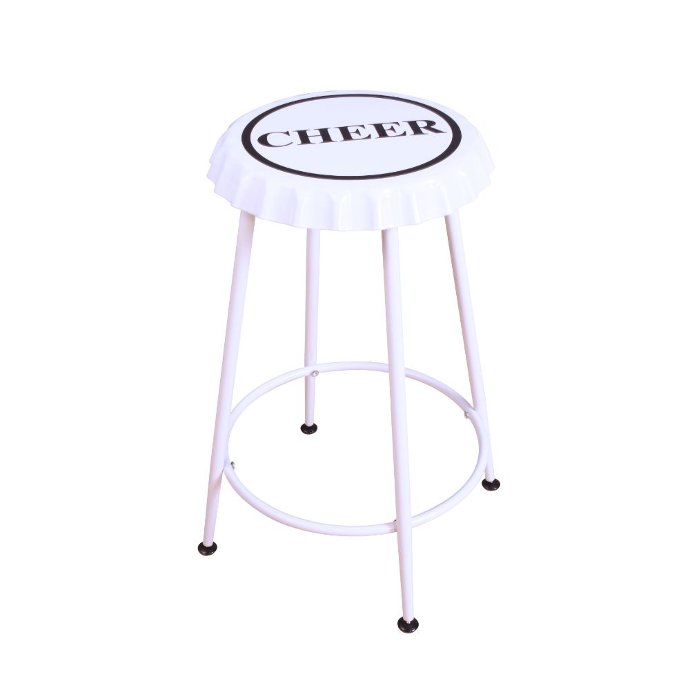 Mant White Stool (Set of 2) - Ornate Home