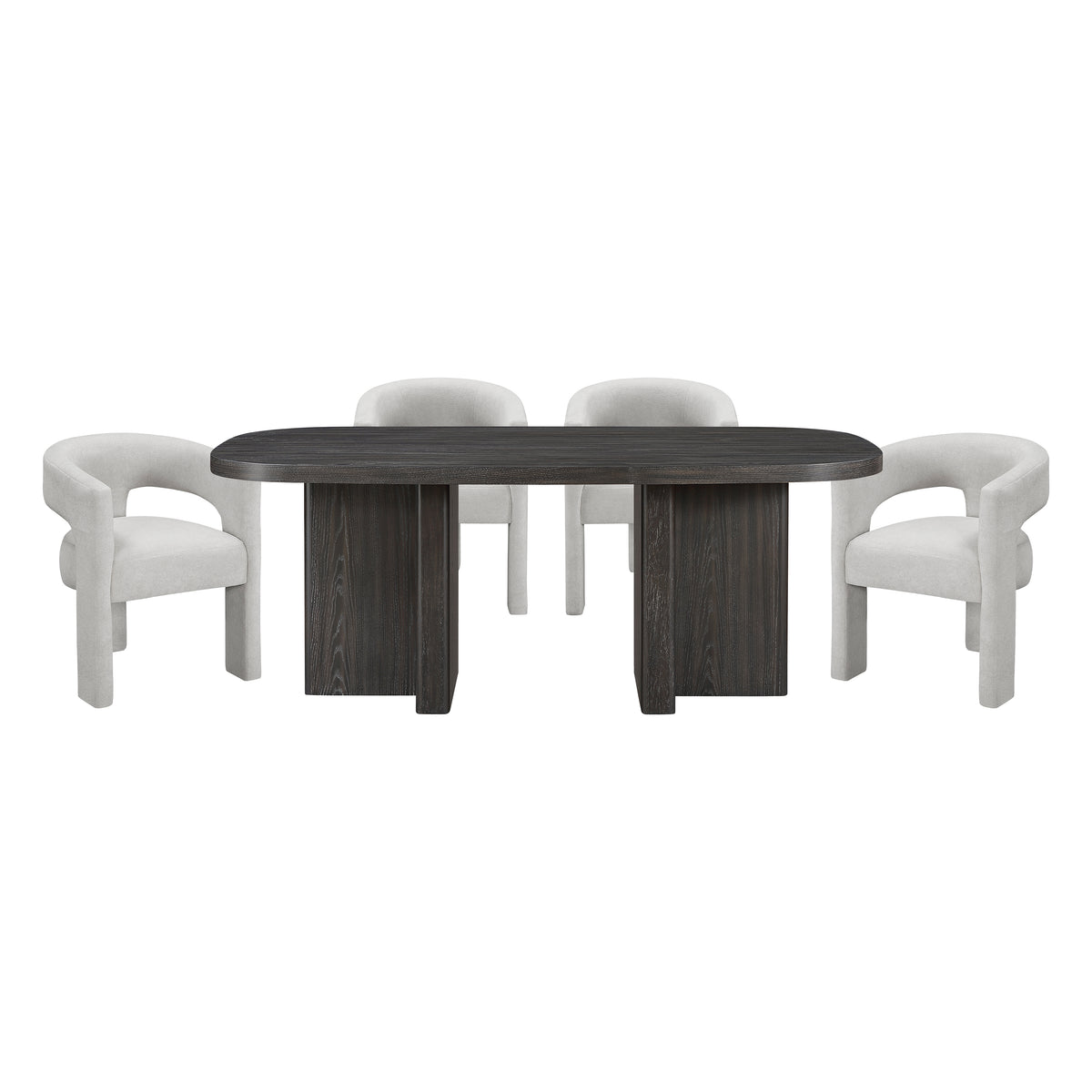 Marais Brown 5pc Dining Set - Ornate Home