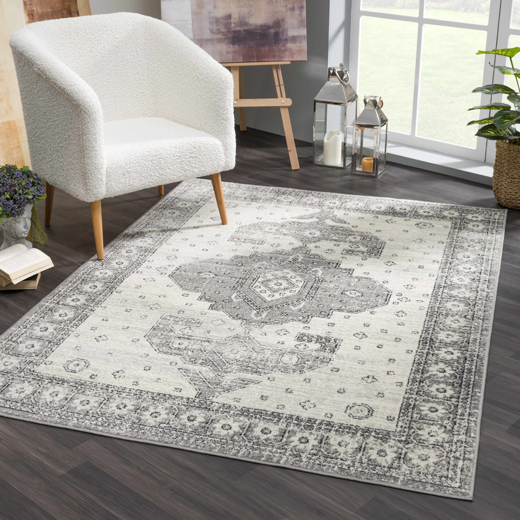 Marash 4605 Gray Area Carpet - Clearance - Ornate Home