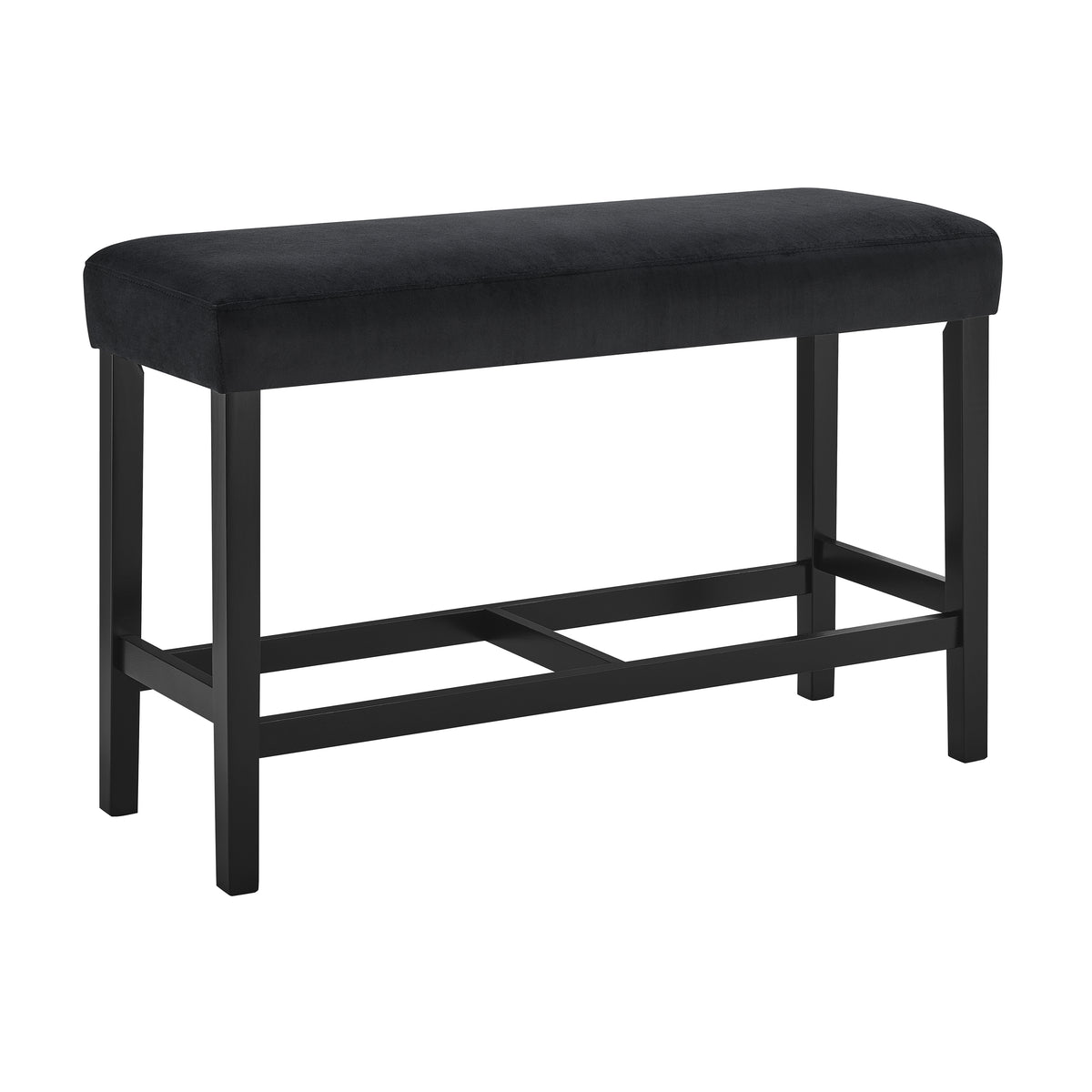Marbel Black Counter Height Bench - Ornate Home