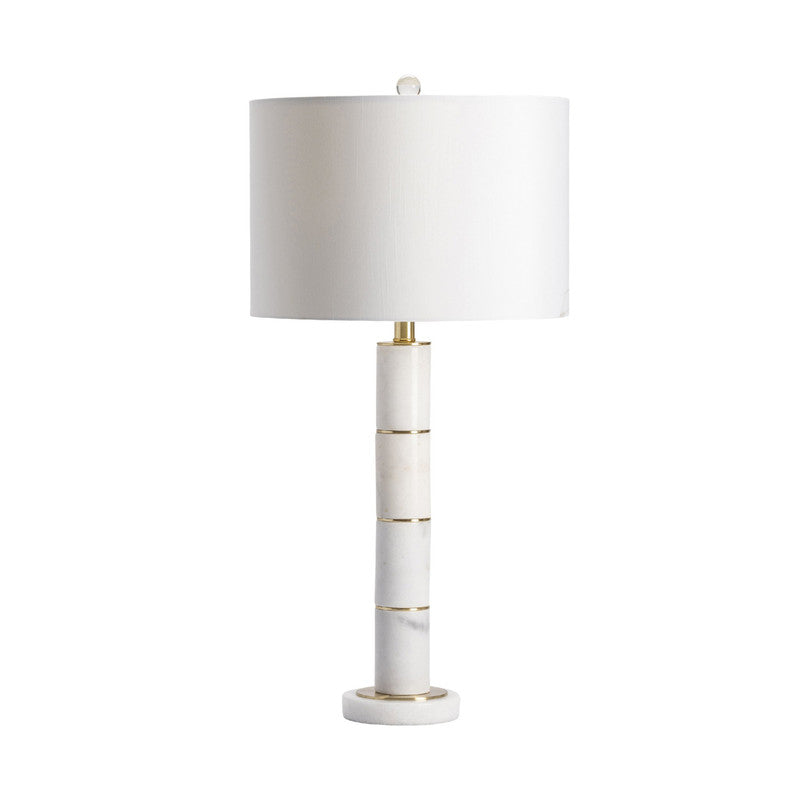 Marble Column White Table Lamp (Set of 2) - Ornate Home