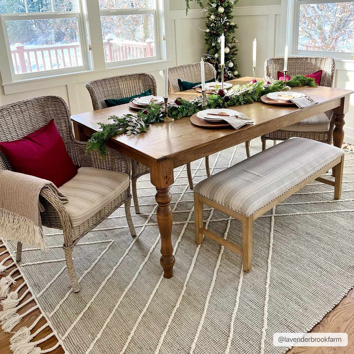 Marbletown Jute&Wool Blend Rug with Tassels - Clearance - Ornate Home