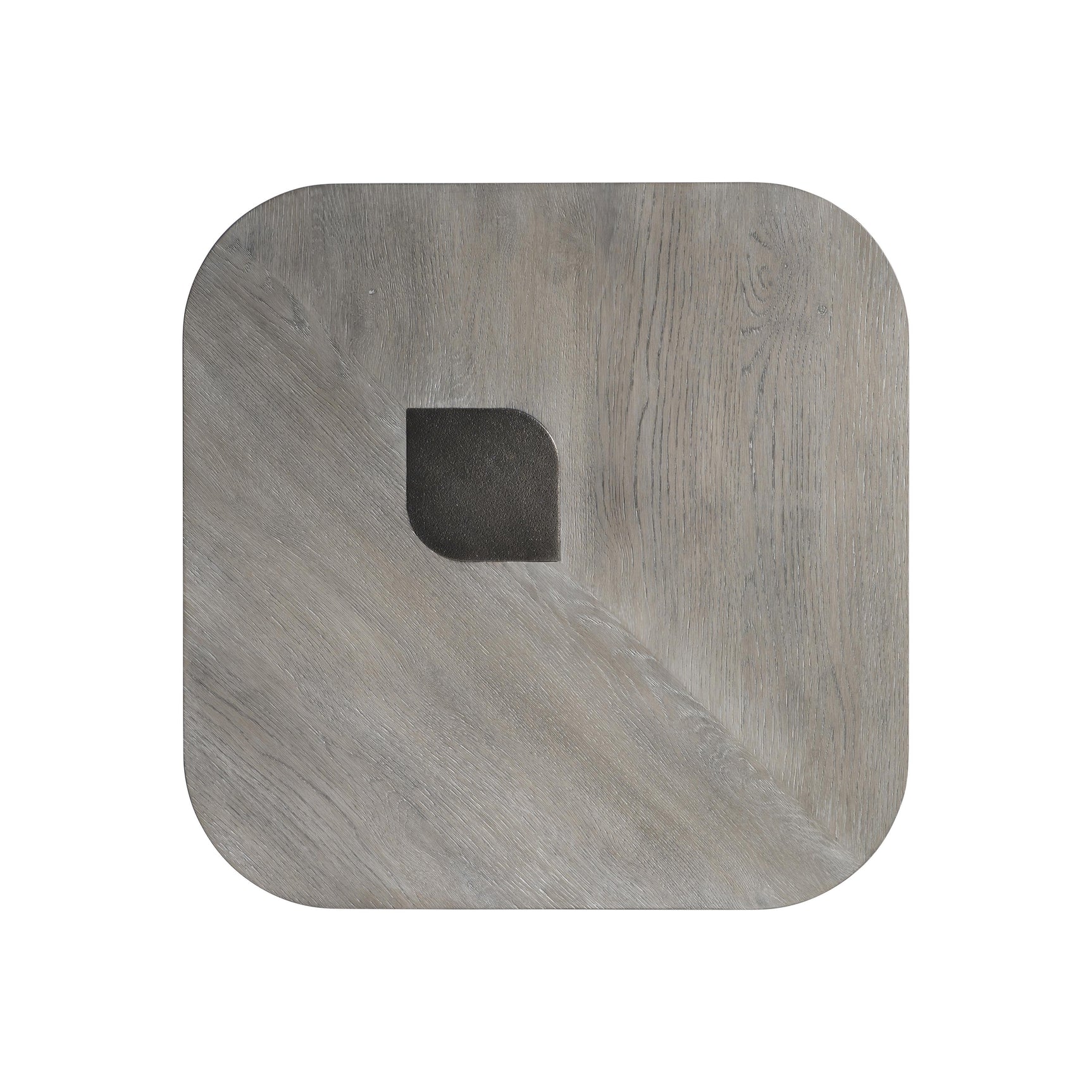 Marcato Cerused Greige/Dark Graphite Side Table (28" W) - Ornate Home