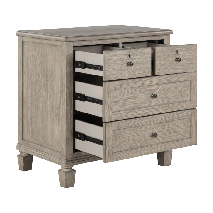 Marceline Tan 4 Drawers Nightstand - Ornate Home