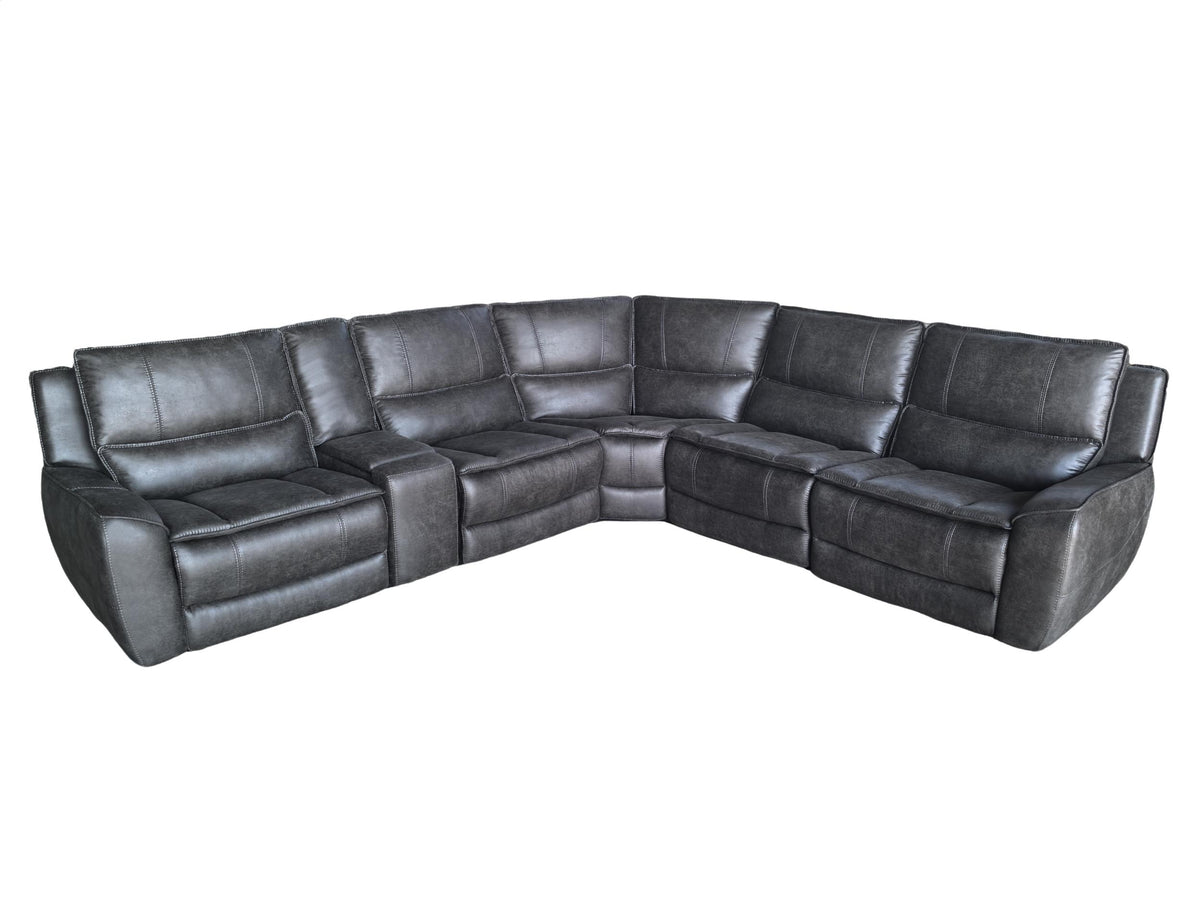 Marcell Grey HP0426 Modular Power Sectional 6 Pc Set - Ornate Home