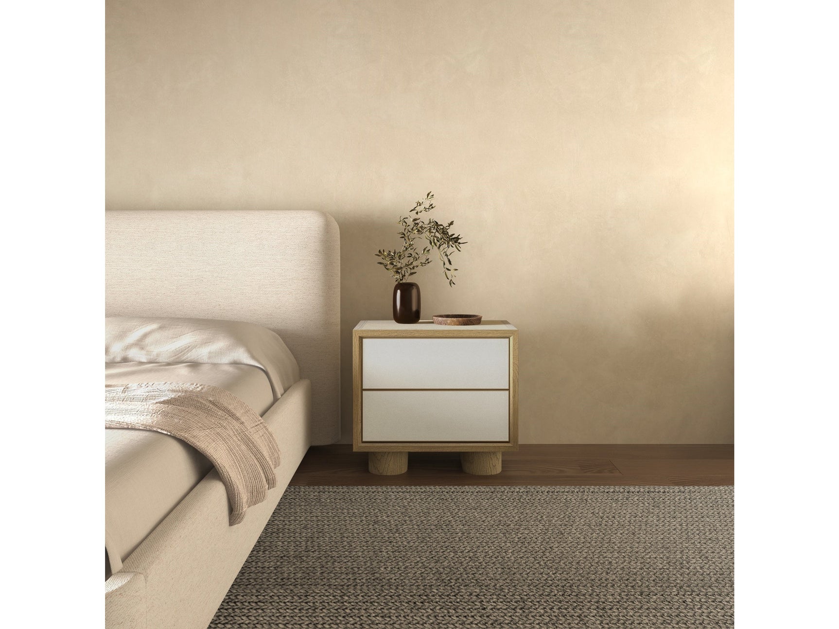 Marcelle White Nightstand - Ornate Home