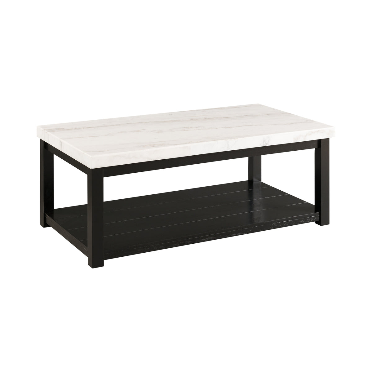 Marcello White Rectangular Coffee Table with Casters - Ornate Home