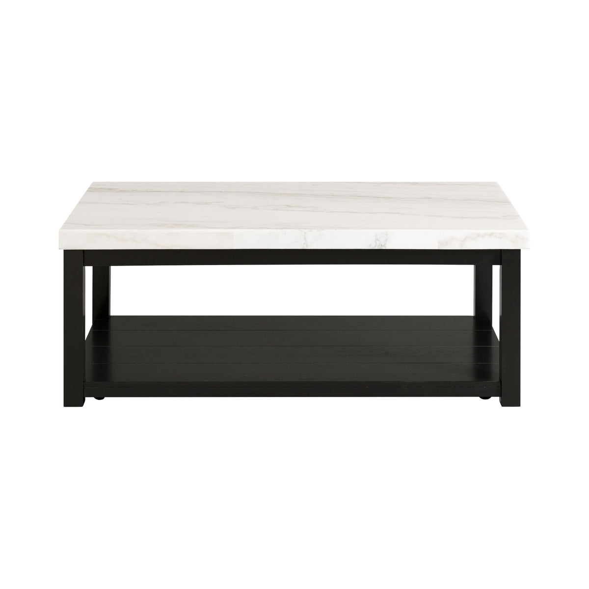 Marcello White Rectangular Coffee Table with Casters - Ornate Home
